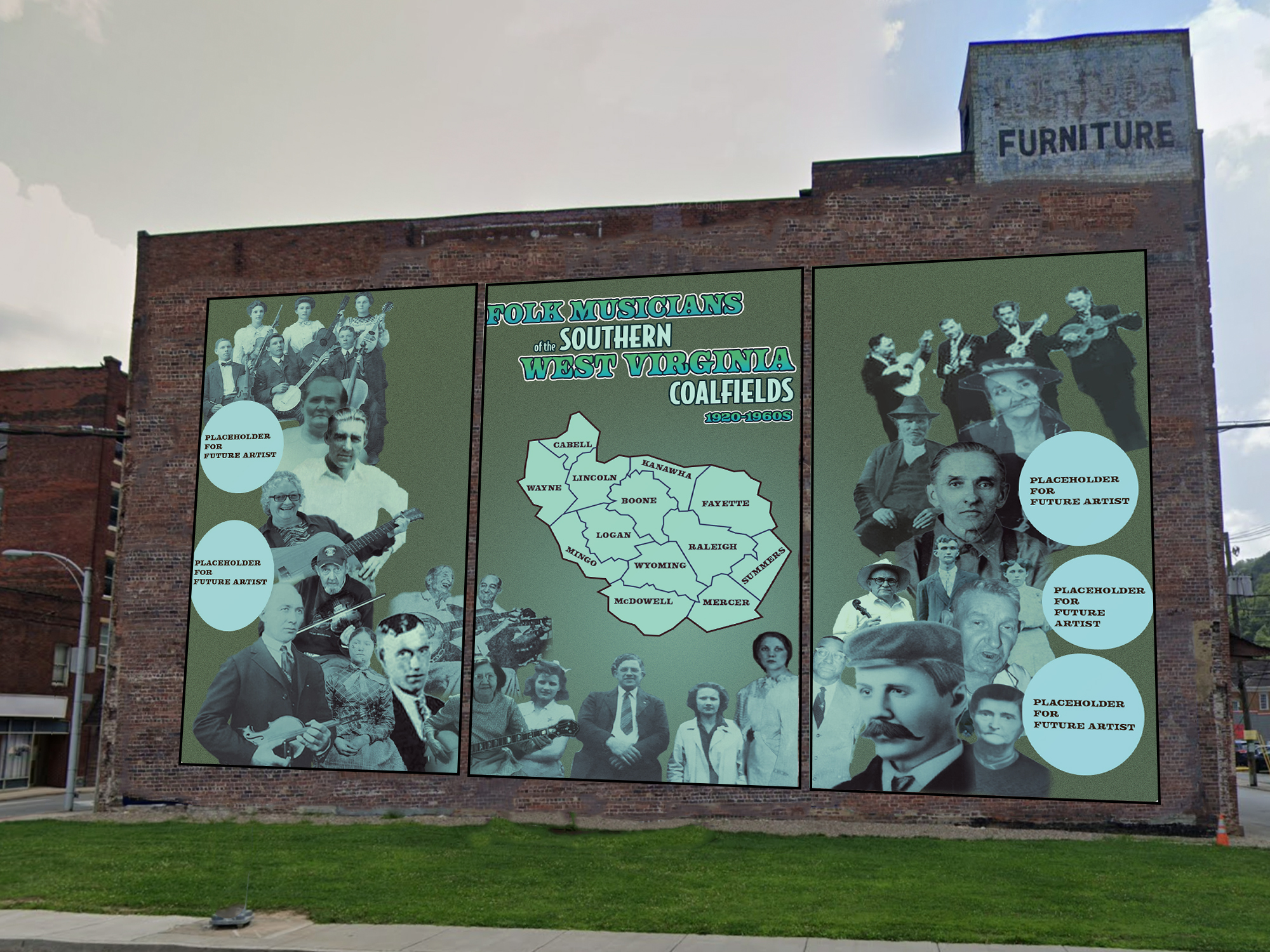 In progress mockup of the final execution.