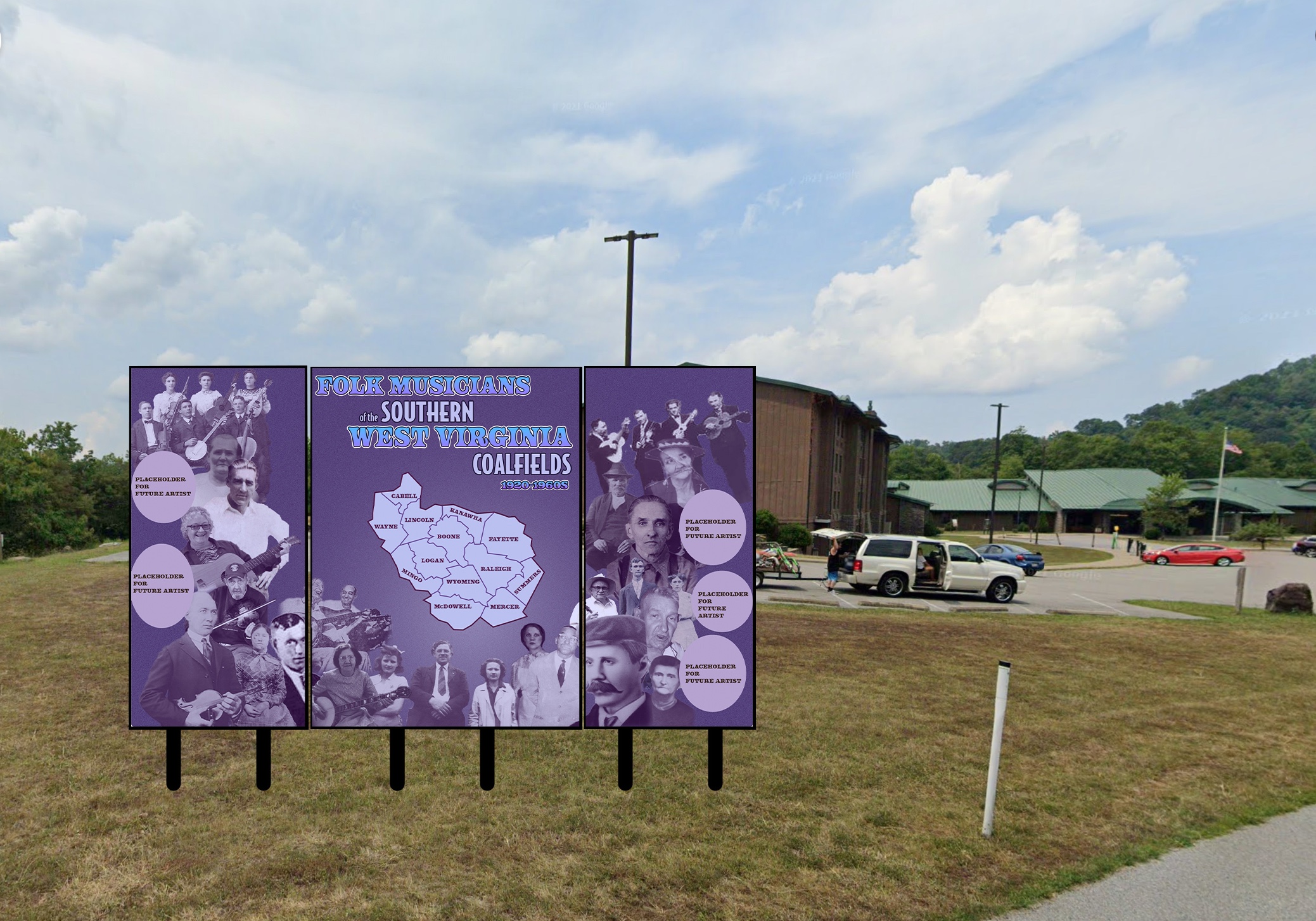 In progress mockup of the final execution.